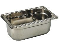 bac gastronorme plein inox - sans anse - GN 1/4 profondeur 10 cm