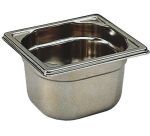 bac gastronorme plein inox - sans anse - GN 1/6 profondeur 10 cm
