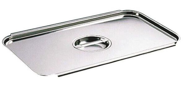 couvercle inox avec poignée GN 1/1 - pour bac gastronorme avec anses panier