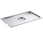couvercle inox avec poignée GN 1/6 et encoche pour louche - pour bac sans anse