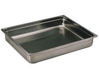bac gastronorme plein inox - sans anse - GN 2/1 profondeur 5.5 cm