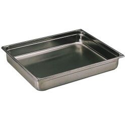 bac gastronorme plein inox - sans anse - GN 2/1 profondeur 5.5 cm