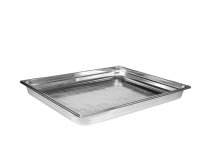 bac gastronorme perforé inox - sans anse - GN 2/1 profondeur 6.5 cm