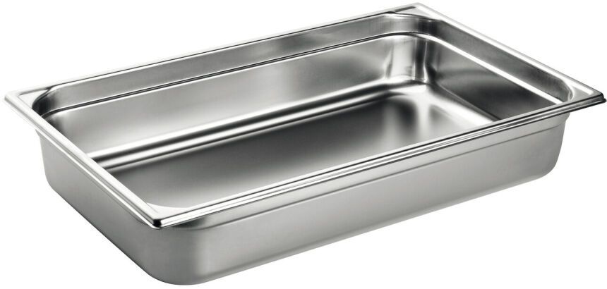 bac gastronorme plein inox - sans anse - GN 1/1 profondeur 15 cm