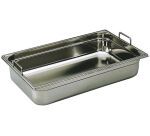 bac gastronorme plein inox - avec anses fixes - GN 1/1 profondeur 15 cm