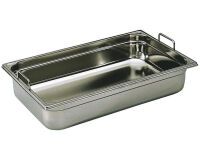 bac gastronorme plein inox - avec anses fixes - GN 1/1 profondeur 10 cm