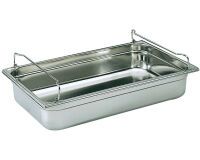 bac gastronorme plein inox - avec anses panier - GN 1/1 profondeur 10 cm