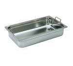 bac gastronorme plein inox - avec anses escamotables - GN 1/1 profondeur 20 cm