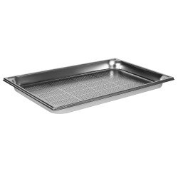 bac gastronorme perforé inox - sans anse - GN 1/1 profondeur 4 cm