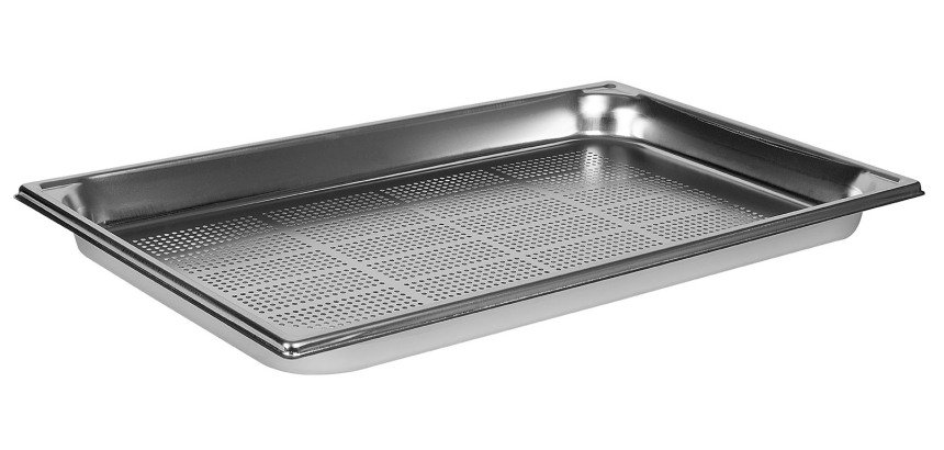 bac gastronorme perforé inox - sans anse - GN 1/1 profondeur 4 cm