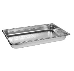 bac gastronorme perforé inox - sans anse - GN 1/1 profondeur 6.5 cm