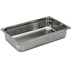 bac gastronorme perforé inox - sans anse - GN 1/1 profondeur 15 cm