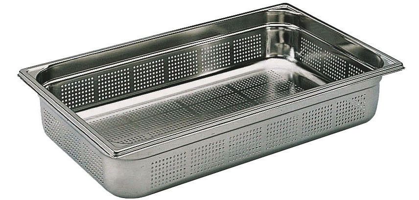 bac gastronorme perforé inox - sans anse - GN 1/1 profondeur 20 cm