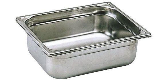 bac gastronorme plein inox - sans anse - GN 1/2 profondeur 15 cm