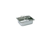 bac gastronorme plein inox - avec anses escamotables - GN 1/2 profondeur 6.5 cm