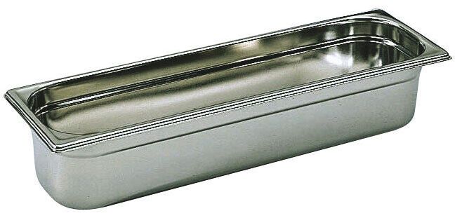 bac gastronorme plein inox - sans anse - GN 2/4 profondeur 4 cm