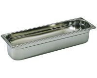 bac gastronorme plein inox - sans anse - GN 2/4 profondeur 10 cm