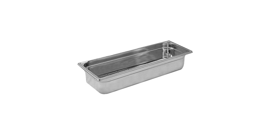 bac gastronorme perforé inox - sans anse - GN 2/4 profondeur 10 cm