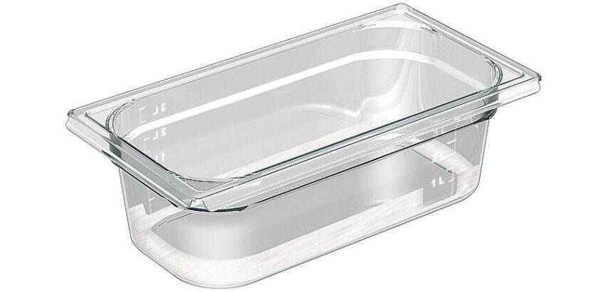 Cristal Plus bac gastronorme en copolyester - GN 1/3 profondeur 6.5 cm