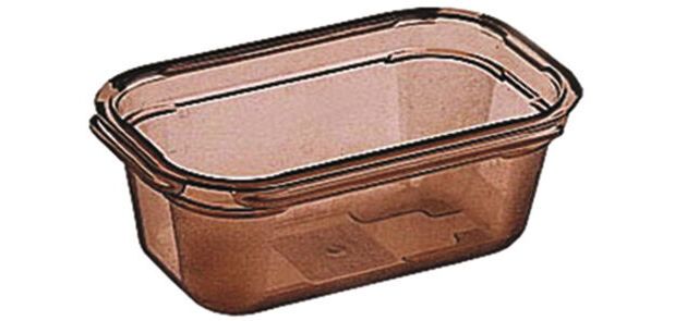 Alto Plus bac gastronorme en copolyester fumé - GN 1/4 profondeur 15 cm