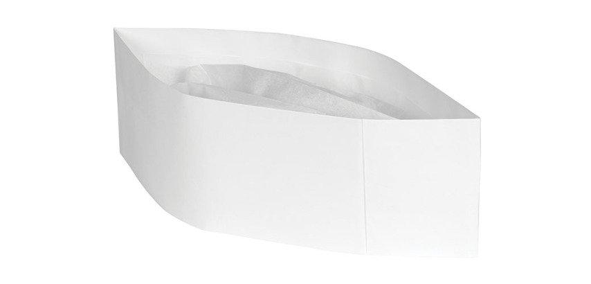 boîte distributrice de 100 calots en papier blanc uni