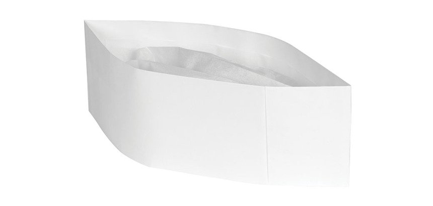 boîte distributrice de 100 calots en papier blanc uni