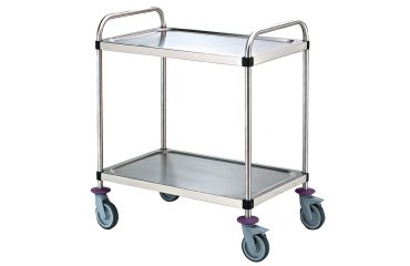 chariot de service démontable - 2 plateaux 90x50 cm - sans galerie