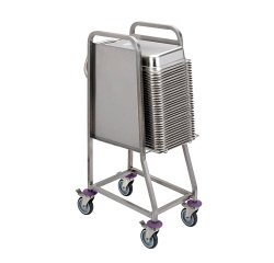 Ergo chariot de stockage et transport pour bacs ou couvercles inox - GN 1/1 entrée 325 mm