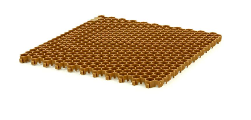 lot de 4 dalles de caillebotis nid d'abeille 1 m² - 50x50x2 cm