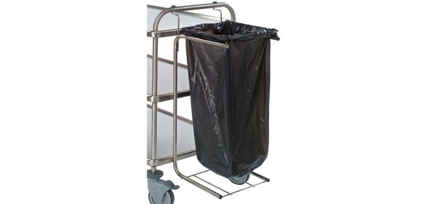 porte-sac poubelle inox