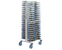 système de stockage d'assiettes garnies - mobile dos à dos 2x14 niveaux
