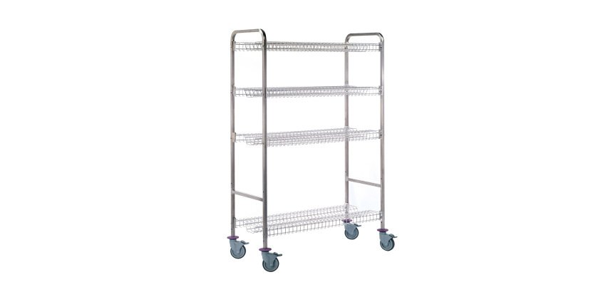chariot de stockage/égouttage pour bacs - modèle 3 niveaux