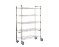 chariot de stockage/égouttage pour bacs - modèle 4 niveaux
