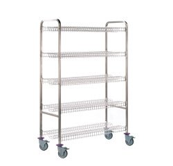 chariot de stockage/égouttage pour bacs - modèle 4 niveaux