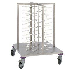 chariot de stockage modulable pour assiettes garnies - petit modèle