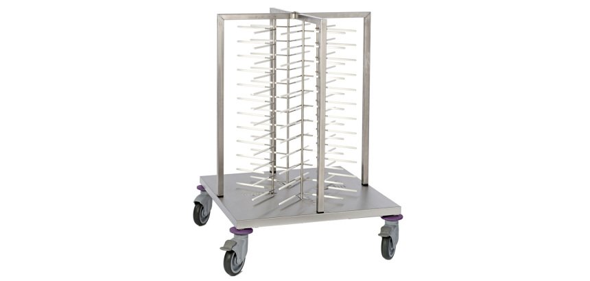 chariot de stockage modulable pour assiettes garnies - petit modèle