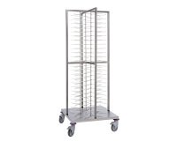 chariot de stockage modulable pour assiettes garnies - grand modèle