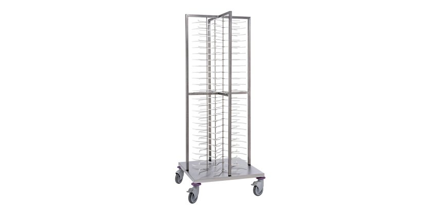 chariot de stockage modulable pour assiettes garnies - grand modèle