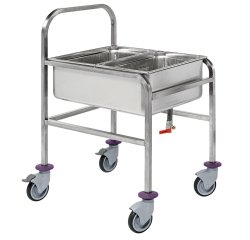 chariot cuvier standard égouttoir pour 1 GN 2/1 ou 2 GN 1/1