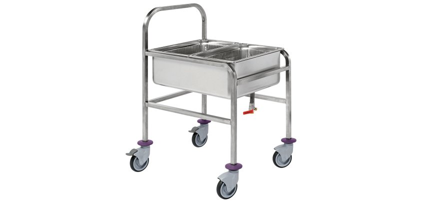 chariot cuvier standard égouttoir pour 1 GN 2/1 ou 2 GN 1/1