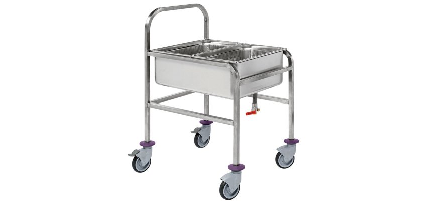 chariot cuvier standard égouttoir pour 1 GN 2/1 ou 2 GN 1/1
