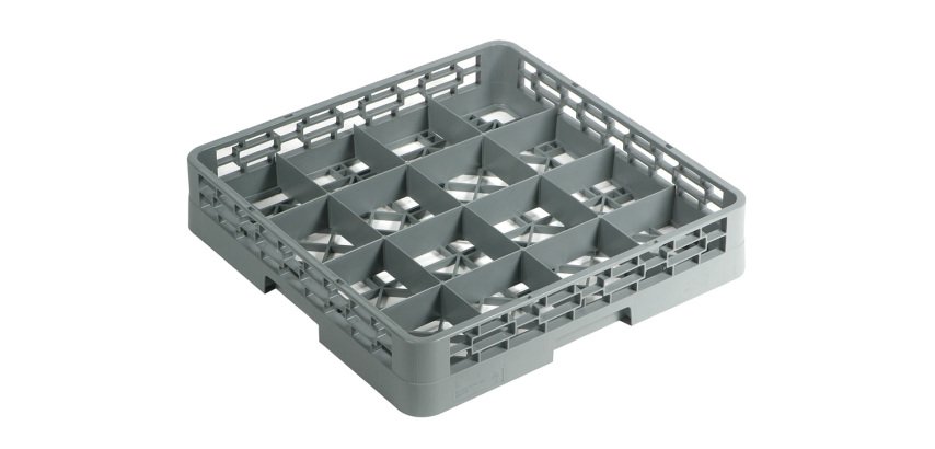 panier de base avec cloisons - pour 16 verres inclinés