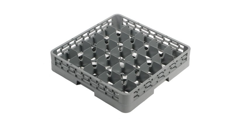 panier de base avec cloisons - pour 25 verres inclinés