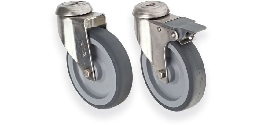jeu de 4 roues Ø 12.5 cm - (pour modèles F3 - F4 - FC3 - FC4)