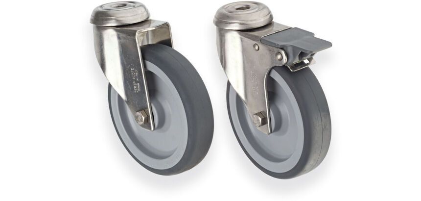 jeu de 4 roues Ø 12.5 cm - (pour modèles F3 - F4 - FC3 - FC4)
