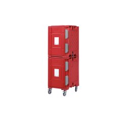 Sherpa conteneur isotherme multi-standard 2 modules avec roues - 346 L - avec échelle GN 1/1  18 niveaux