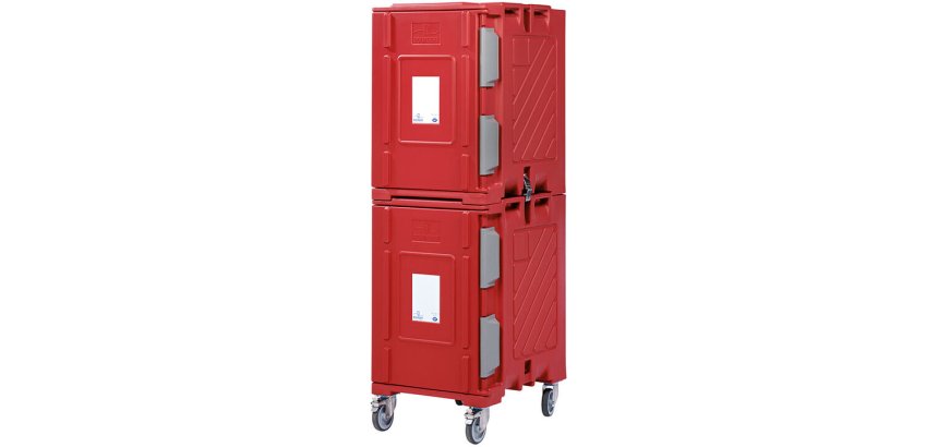 Sherpa conteneur isotherme multi-standard 2 modules avec roues - 346 L - avec échelle GN 1/1  18 niveaux