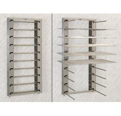 étagère murale pliable pour plaques ou grilles