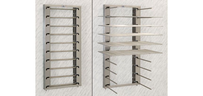 étagère murale pliable pour plaques ou grilles
