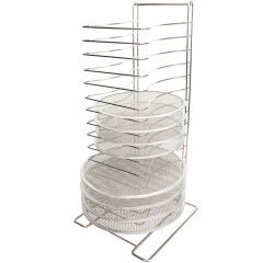 rack pour grilles à pizza inox 15 niveaux jusqu'à 40 cm